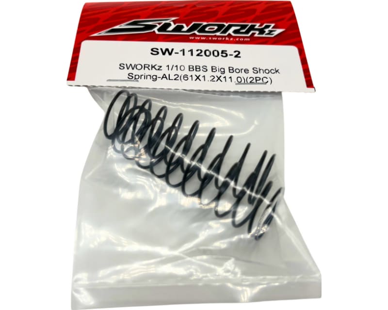 Tap to zoom 1/10 BBS Big Bore Shock Spring-AL2(61X1.2X11.0)(2PC)