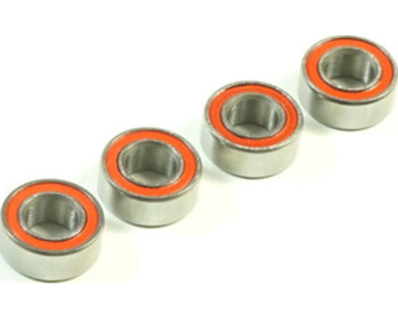 Ball Bearing 5x10x4 RED Rubber (4)