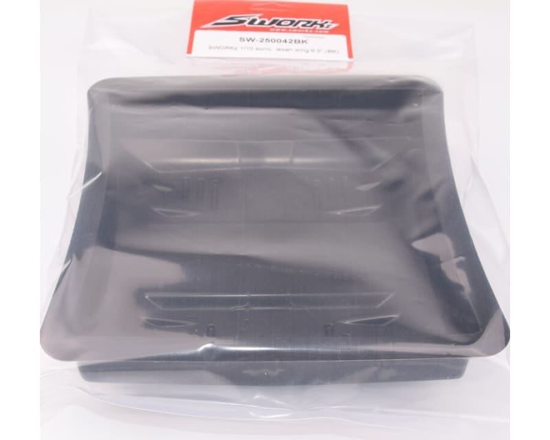 Tap to zoom "SWORKz 1:10 sonic lexan wing 6.5"" (BK) (2)-SW250042BK