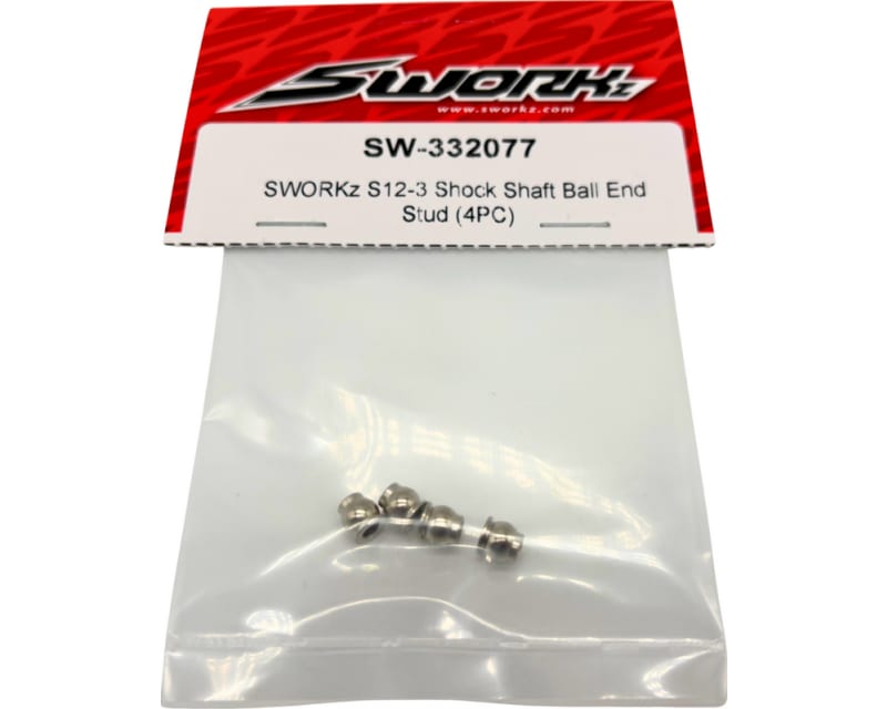 S12-3 Shock Shaft Ball End Stud (4PC)