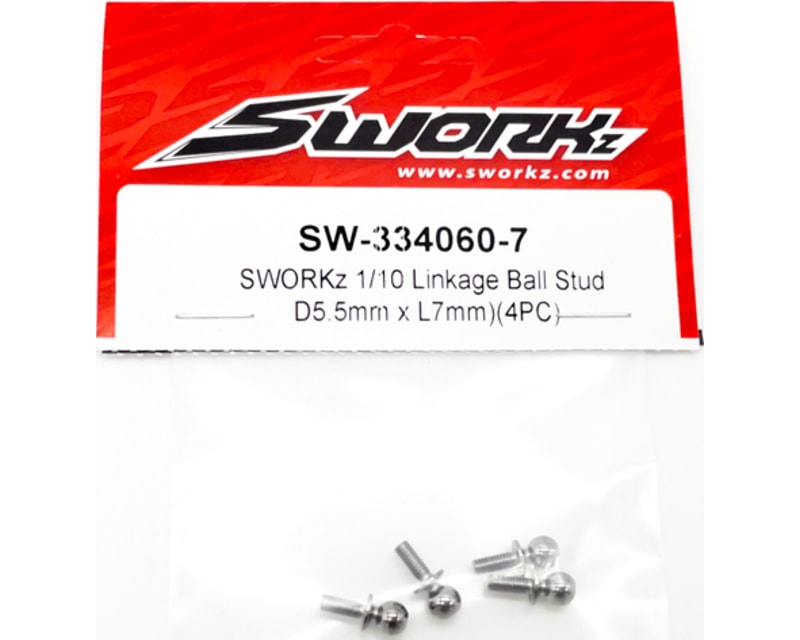 Tap to zoom 1/10 Linkage Ball Stud D5.5mm x L7mm)(4PC)