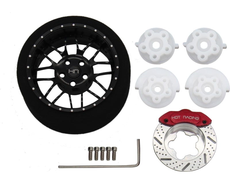 Black 8 Double Spoke Aluminum Steering TX Wheels