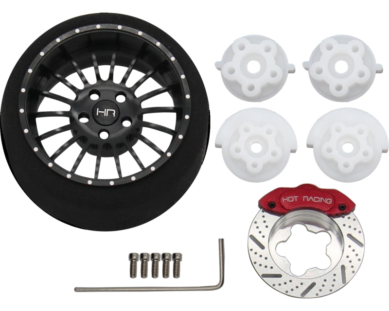 Black 18 Spoke Aluminum Steering TX Wheel