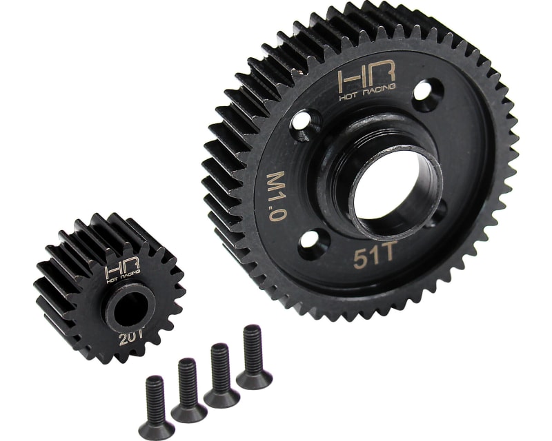 Steel Center Diff Gear Set 20/51T Mod 1