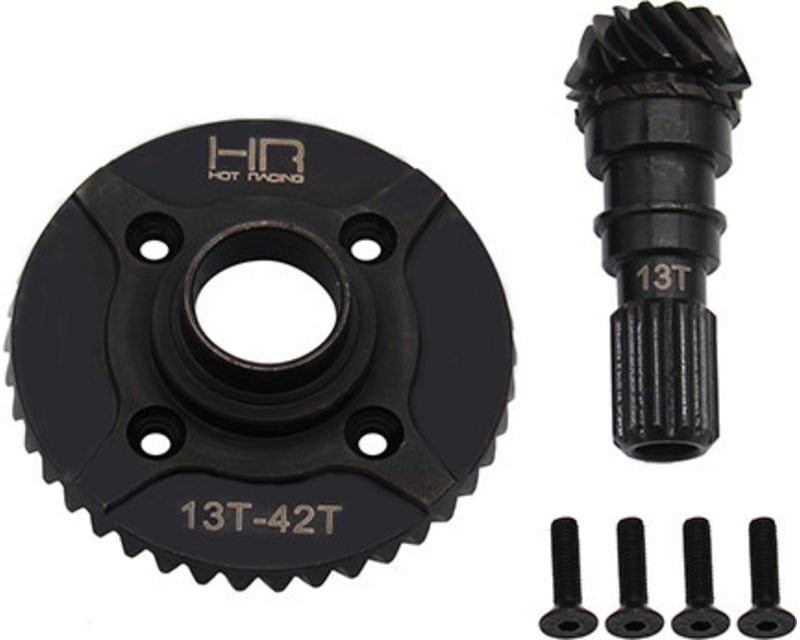 42t/13t Steel Helical Diff Ring/Pinion Front Gear TRA X Maxx