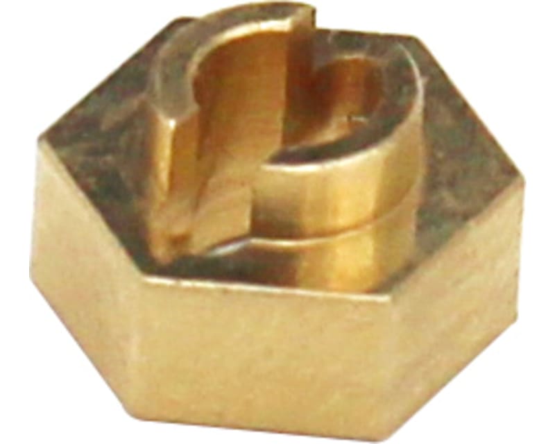 Brass Stock Wheels hub 7mm hex SCX24