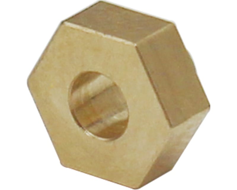 Brass Stock Wheels hub 7mm hex SCX24