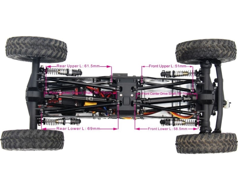 Graphite LCG Rock Crawler Conversion Chassis SCX24