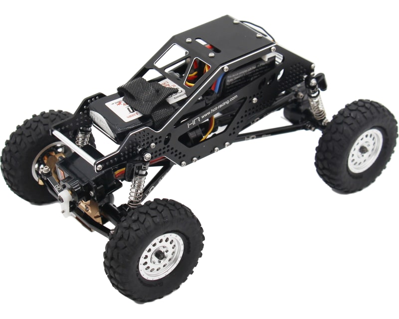 Aluminum Rock Racer Conversion Chassis (black) - SCX24