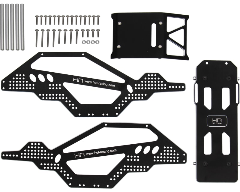 Aluminum Rock Racer Conversion Chassis (black) - SCX24