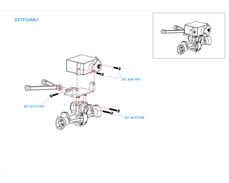 Aluminum EMax Steering Servo Mount Scx 24