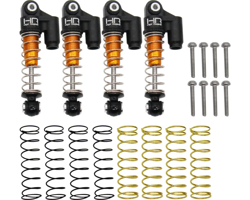 Aluminum Threaded Oil Emulsion Shocks - Axial Scx24 