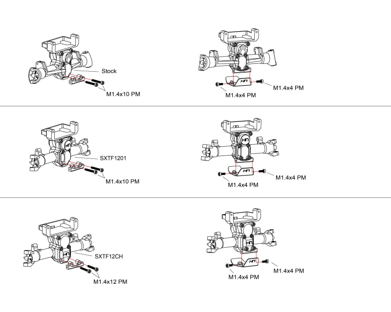 Stainless Steel Front or Rear Axle Skid Plate SCX24