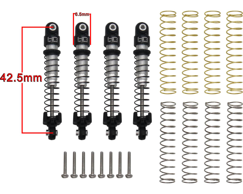 Aluminum Threaded Long Travel Oil Shocks - Scx24