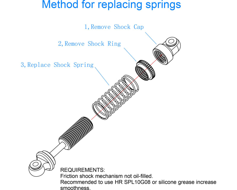 Tap to zoom Adjustable Dampers (4) 21.5mm fits Axial SCX30