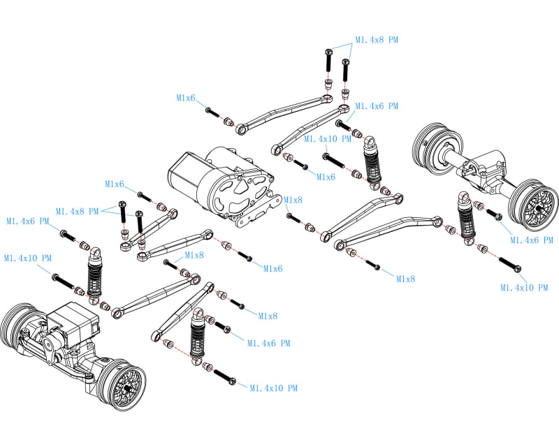 Tap to zoom Adjustable Dampers (4) 21.5mm fits Axial SCX30