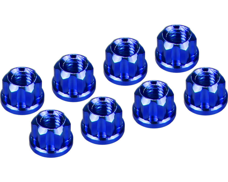 Tap to zoom Blue Aluminum M2 Flanged Wheel Nuts SCX30