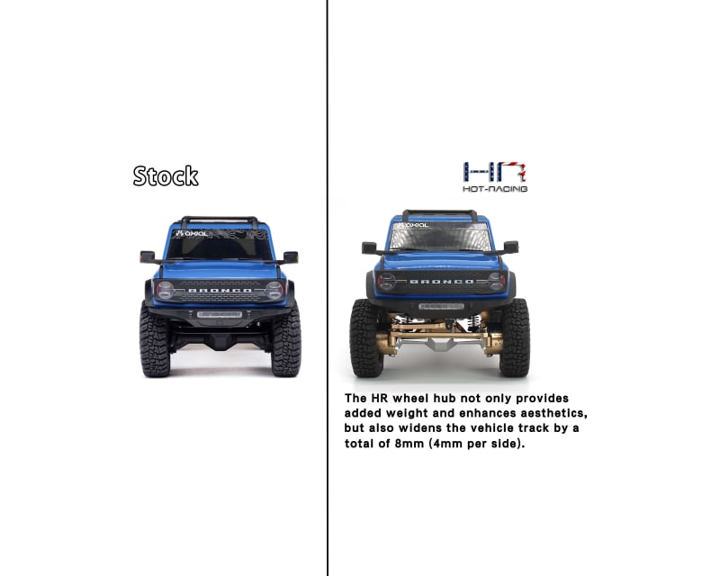 Black Chrome Brass CL 9.3g Wheels fits Axial SCX30