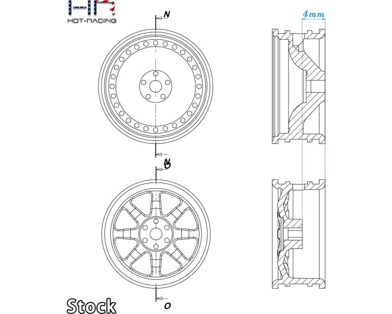 Black Chrome Brass CL 9.3g Wheels fits Axial SCX30