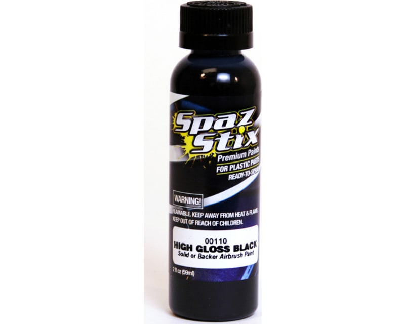 Tap to zoom High Gloss Black/Backer Airbrush Ready Paint 2oz Bottle