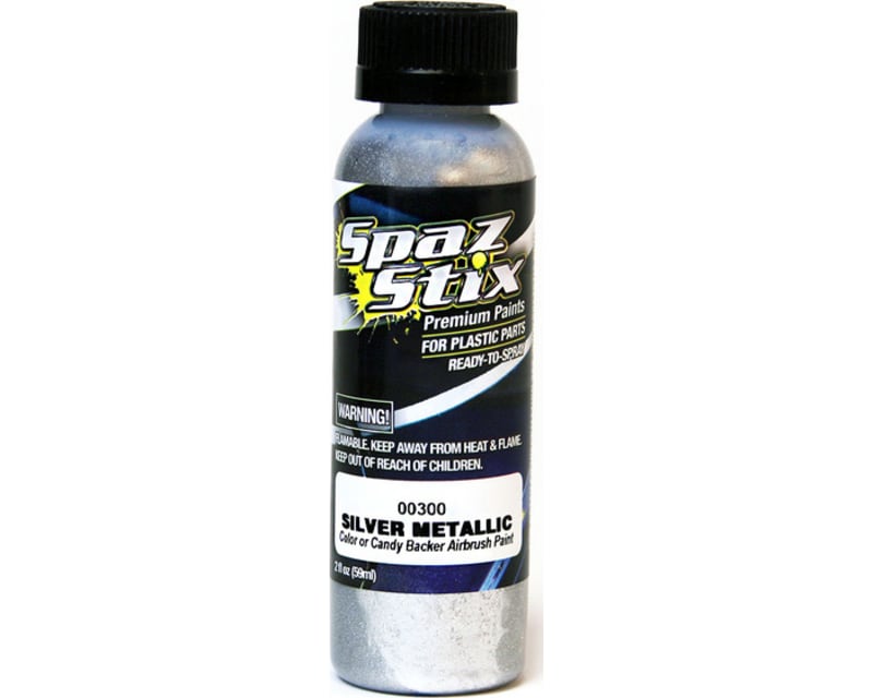 Metallic Silver/Candy Backer Airbrush Ready Paint 2oz Bottle