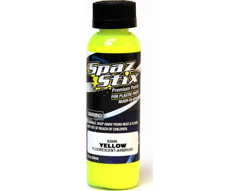 Yellow Fluorescent Airbrush Ready Paint 2oz Bottle