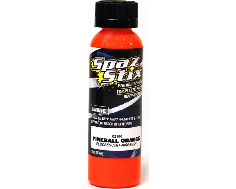 Fireball Orange Fluorescent Airbrush Ready Paint 2oz