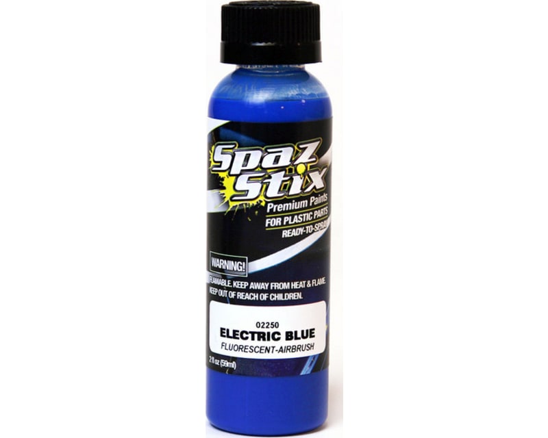 Electric Blue Fluorescent Airbrush Ready Paint 2oz Bottle photo