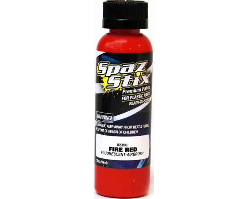Fire Red Fluorescent Airbrush Ready Paint 2oz Bottle