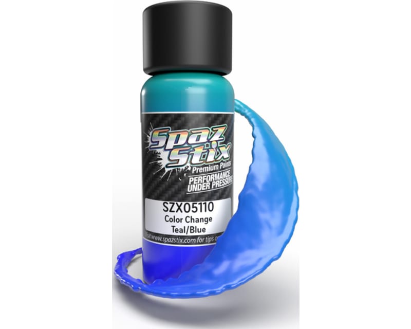 Tap to zoom Color Change Airbrush Paint, Teal/Blue, 2oz Bottle