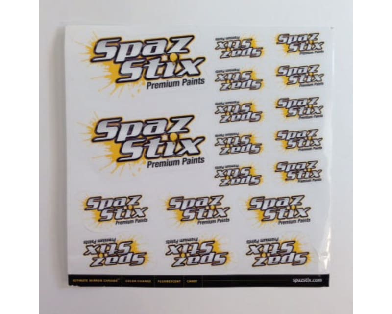 SZXDECAL Spaz Stix Sticker Decal Sheet