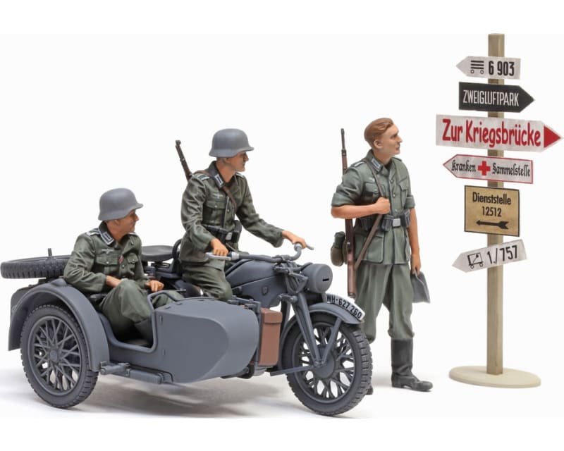 1/35 German KS600 Motorcycle & Sidecar Plastic Model Kit photo