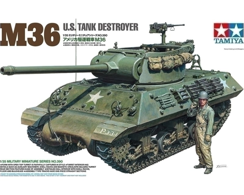 1/35 U.S. Tank Destroyer M36 Plastic Model Kit