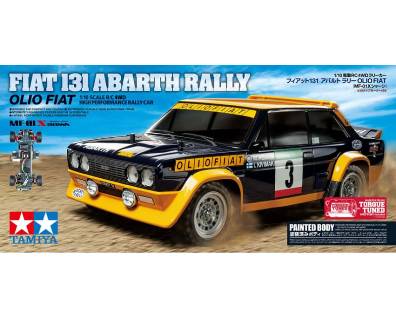 RC Fiat 131 Abarth Rally MF-01X Olio Fiat Painted Body - Limited