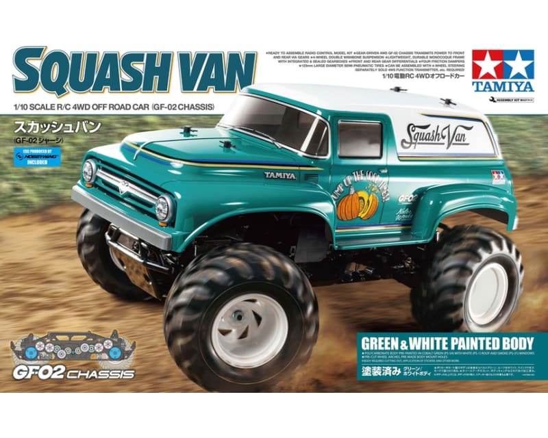 1:10 R/C Squash Van Green & White Painted Body GF-02