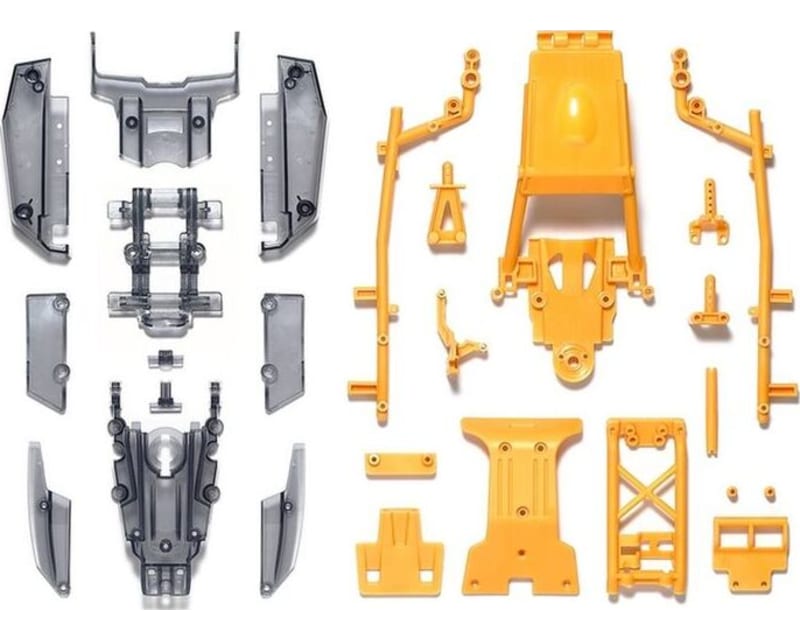 Tap to zoom RC Body Set Dt-04 Clear Smoke / Camel Yellow