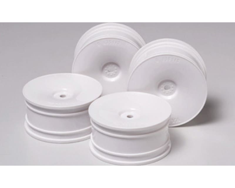 RC White Dish Wheel 4pcs - 26mm Width Offset 0