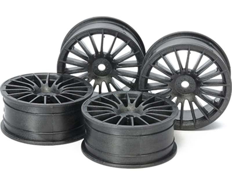 Tap to zoom RC 24mm Med Narrow 18Sp Wheels - Black Offset 0 (Hard) 4 pieces