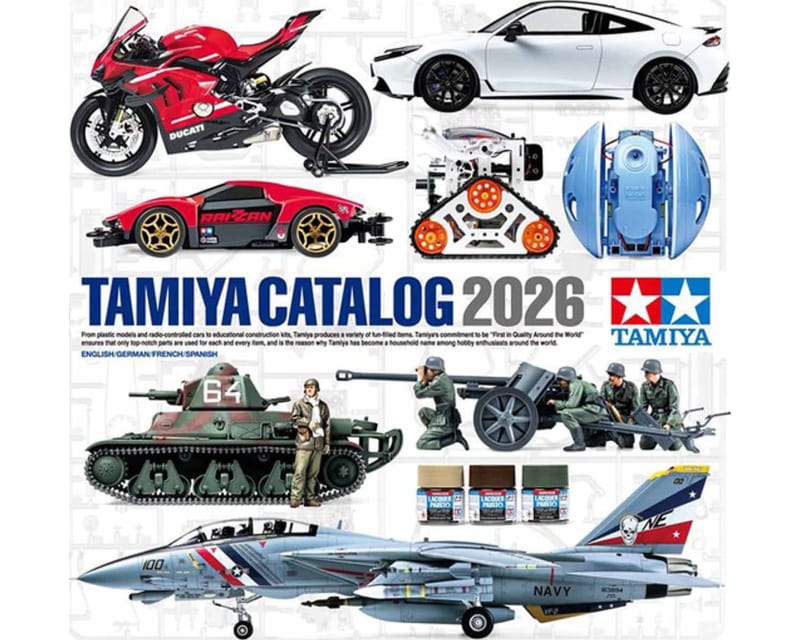 Tap to zoom 2026 Tamiya Catalog English/German/French/Spanish