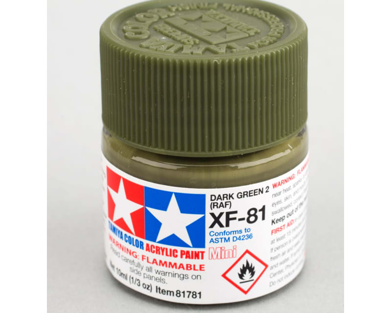 Acrylic Mini XF-81 Dark Green 2 RAF 10ml Bottle