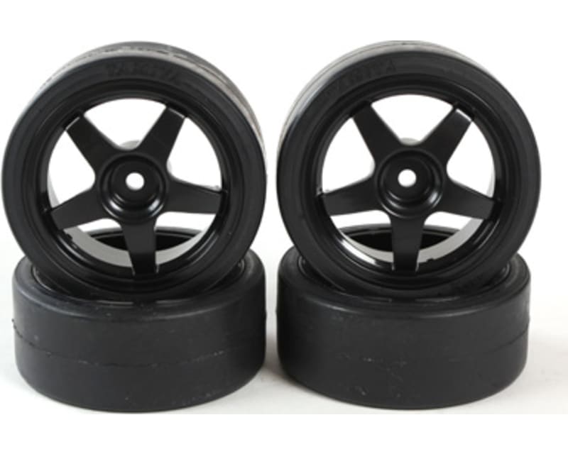 TAM9400564 Pre-mounted Drift Tires 26mm wide 12mm hex (4)