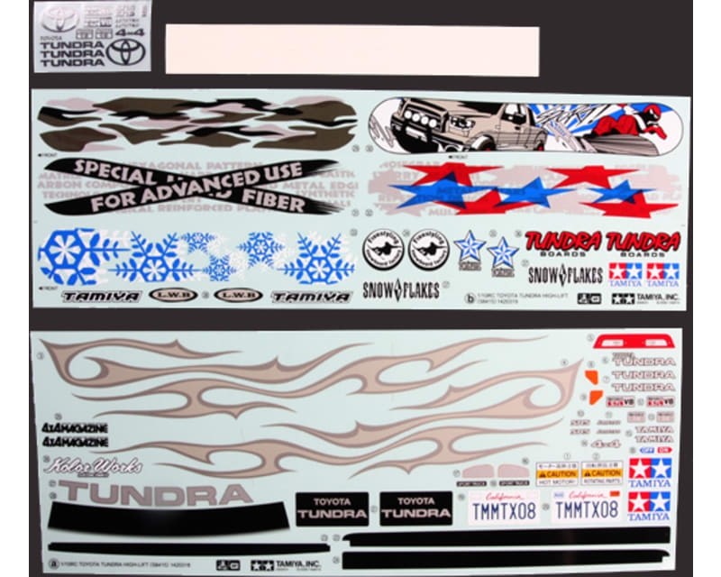 Tap to zoom RC Sticker Bag: High-Lift T0Y0TA Tundra High Lift