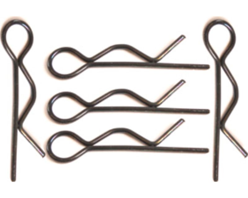 Black Body Clips 36.8mm Long 1.16mm Wire (4)