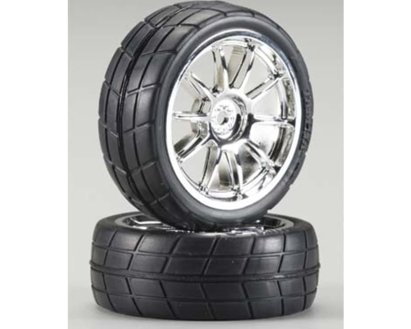 10-Spke Metal Plated Wheels Tires (2)