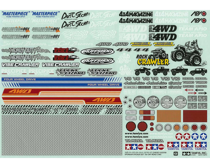 RC Sponser Sticker Set Off Road Car