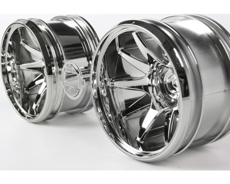 RC Gf-01 10-Spoke Wheels - Chrome Plated