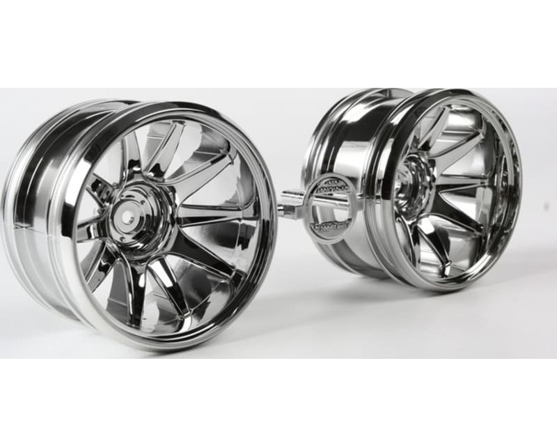 RC Gf-01 10-Spoke Wheels - Chrome Plated