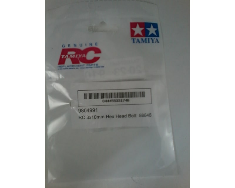Tap to zoom RC 3x10mm Hex Head Bolt: G6-01 Konghead 6x6