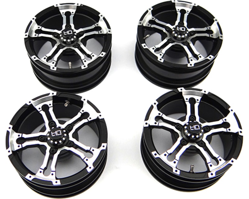 1.9 Inch Aluminum Truck Wheels 26mm Black 12mm Hex
