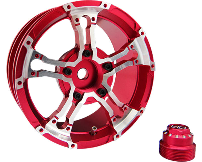 1.9 Inch Aluminum Truck Wheels 26mm Red 12mm Hex